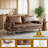 Aisha 70" Faux Leather Square Arm Loveseat-91527613