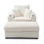 Chaise rembourrée avec repose-pieds Abegale-1025926515