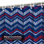 Rideau de douche bleu avec 12 chevrons-129036365