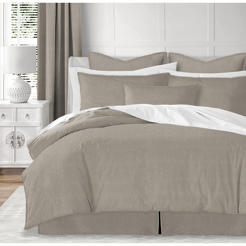 Luxe Duvet Cover Set, Natural, Super Queen Duvet Cover + 2 Shams