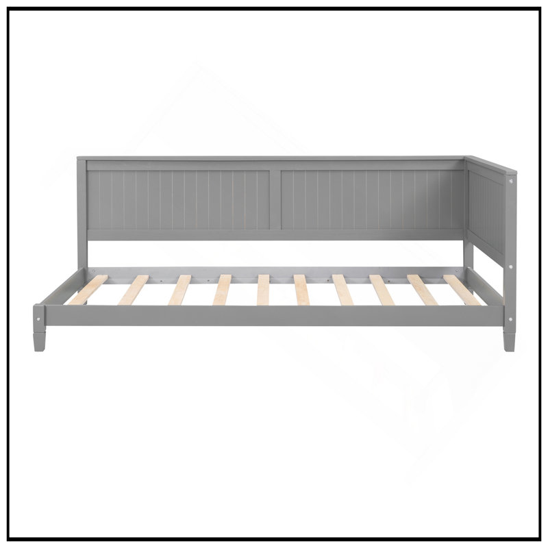 Twin Size Wood Daybed/Sofa Bed, With Mid-Century Modern Design And Versatile Use For Any Home Decor, Gray