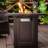 28In Propane Fire Pits Table, 50000 BTU Gas Square Outdoor Dinning Firepit Fireplace Dinning Tables With Lid, Lava Stone, ETL Certification, For Outside Garden Backyard Deck Patio