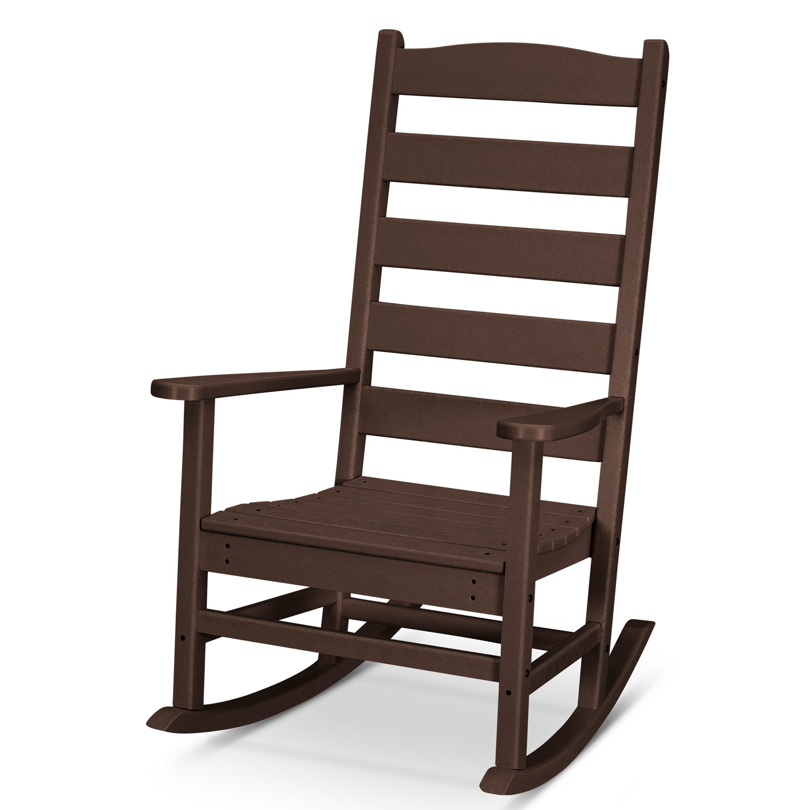 POLYWOOD® Rocker Patio Rocking Chair, Mahogany