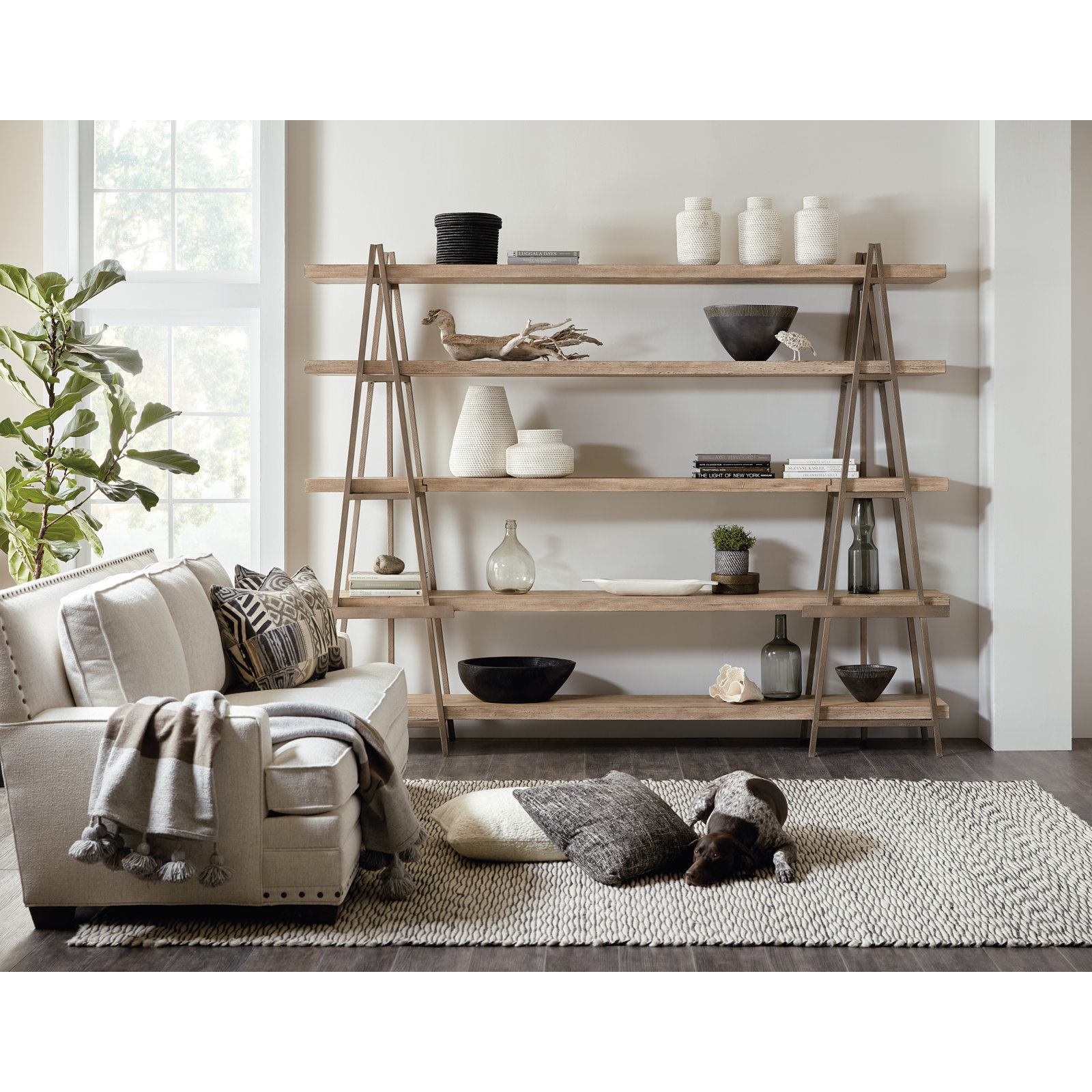 Wide Ladder Bookcase