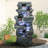 40.5in Rock Water Fountain w/Lights -Outdoor 6-Tier Waterfall Fountain