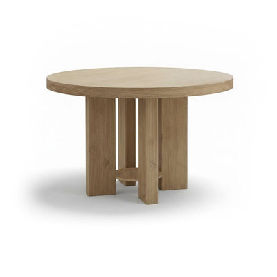 Whitewash Oak Round Dining Table