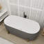 Baignoire de trempage autoportante en acrylique 67 po avec drain et trop-plein chromé L 67 po x l 31 po-125972734