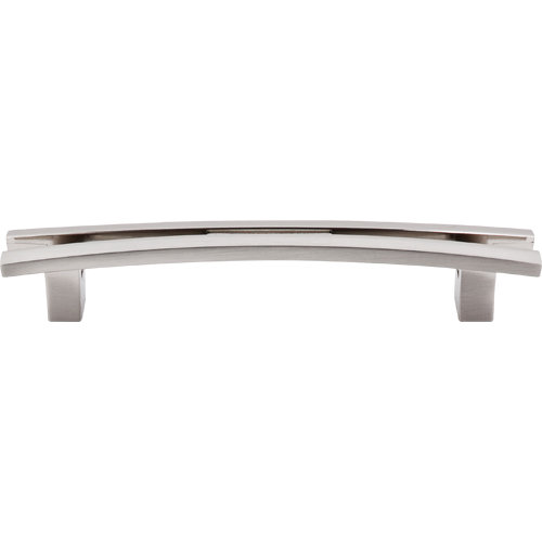 Flared 5" Center to Center Bar pull, Brushed Satin Nickel