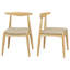 Ensemble de 2 chaises de salle à manger en cuir avec pieds robustes-1939585006