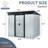 Outdoor Metal Storage Shed. Construction. -. Foundation For Stability. Lawn With Sliding Doors Spacious Tool Storage. -proof. Ideal Patio-115808105-115808104