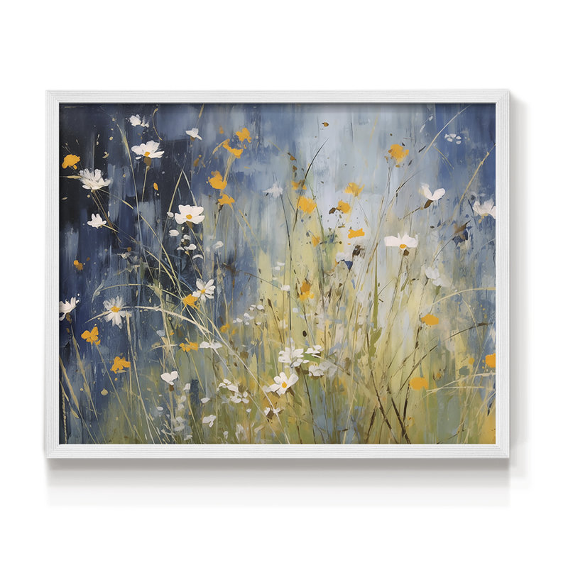 Série florale - CXLV - reproduction encadrée, H 16 po x l 20 po, Blanc