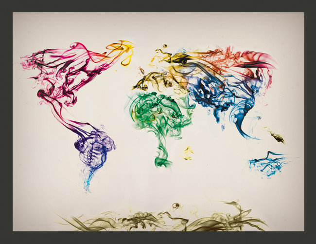 Dancing Smoke Trails 1.54m x 200cm Wallpaper