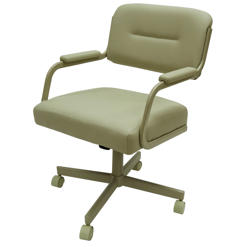 Chaise avec accoudoirs rembourrée Aleksandras, Beige