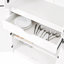 Garde-manger de style campagnard de 72 po avec 8 tablettes, armoire de rangement courbée avec 3 tablettes réglables, tiroir caché, armoire polyvalente pour la cuisine, la salle à manger et la salle de bain, blanc-1310281792