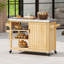 Chariot-bar l 53,7 po avec comptoir et rangement en acier inoxydable