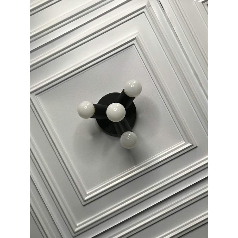 Nyle Semi Flush Mount, Matte Black