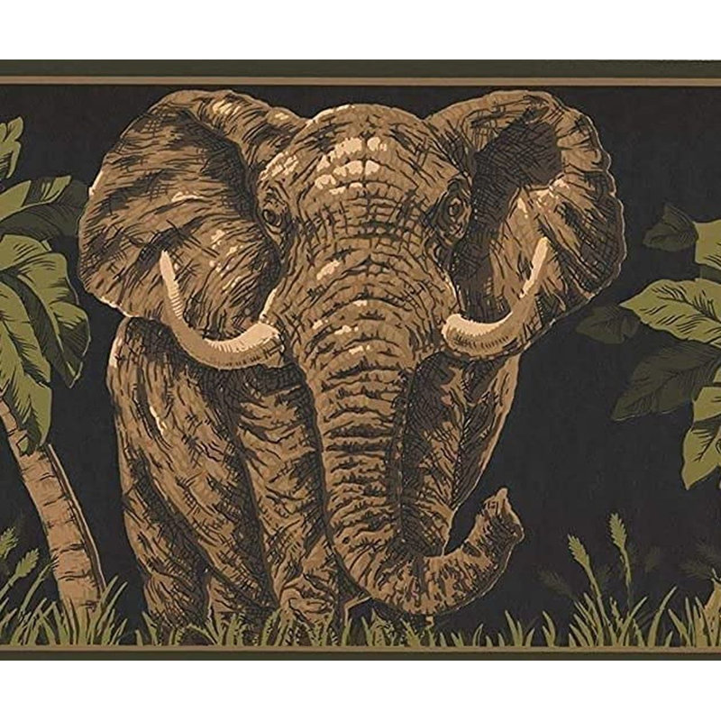 Bordure de papier peint à motif d'animaux Jaguar 15 pi x l 7 po