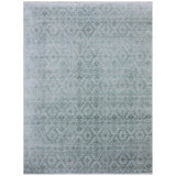 Geometric Area Rug in Silver/Light Green