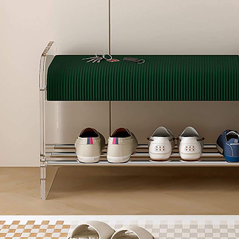 Banc de rangement pour chaussures 39,4 po, Vert