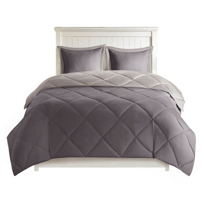 Twin/Twin XL 3M Scotchgard Diamond Quilting Reversible Down Alternative Comforter Set