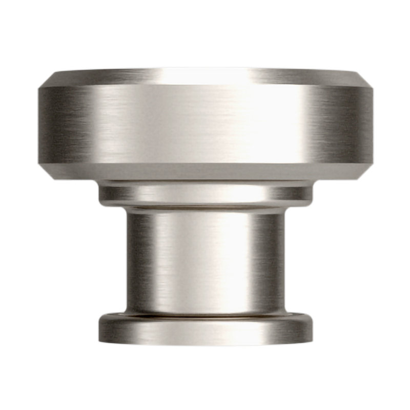 Satin Nickel Round Traditional Cabinet Knob with Mounting Hardware