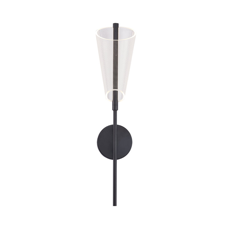 Mulberry 1 - Light LED Wallchiere, Black/Light Guide