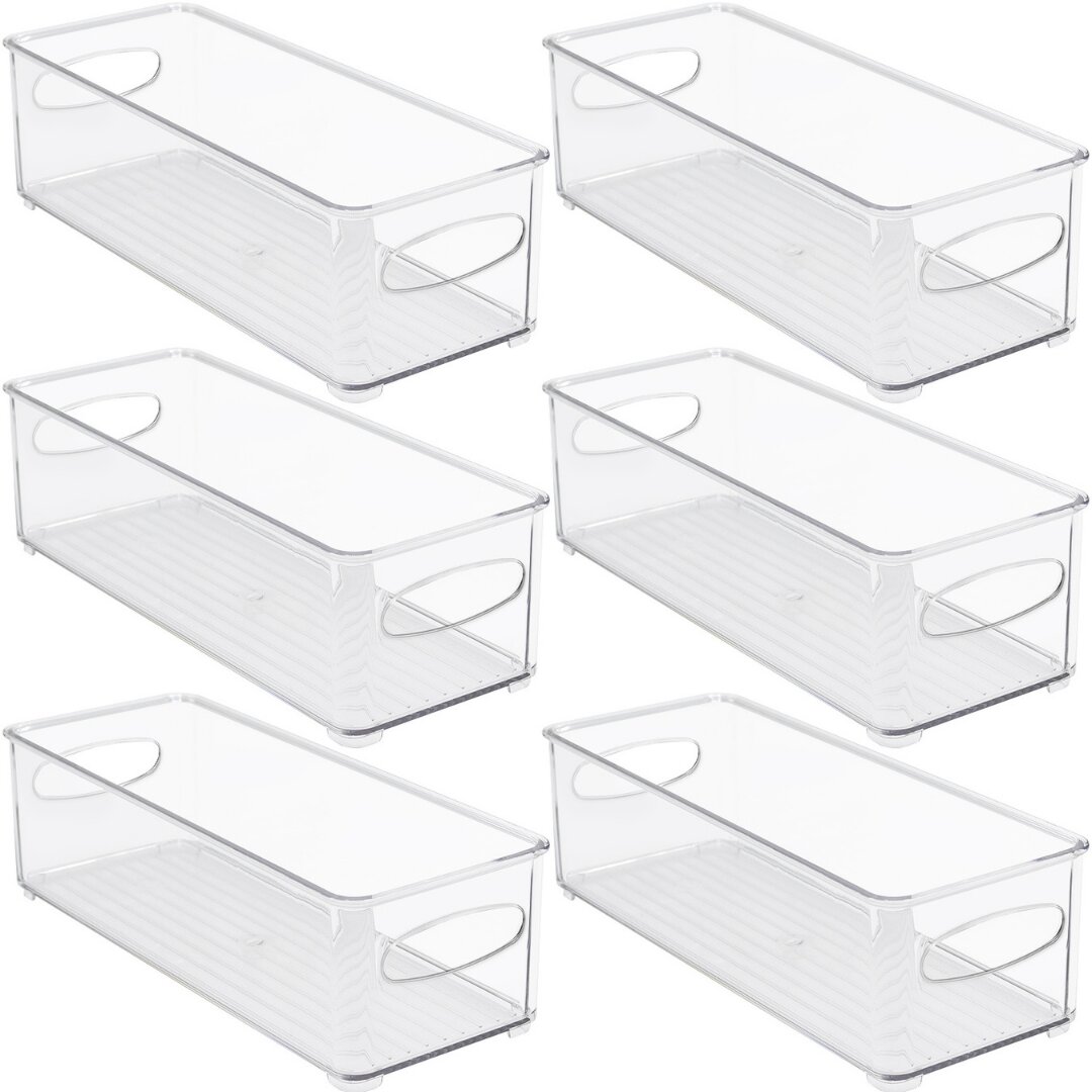 Sorbus Plastic Storage Bins Stackable Clear Pantry Organizer Box Bin  Containers For Organizing Kitchen Fruit, Vegetables, Supplies (Wide - Pack  Of 6) & Reviews