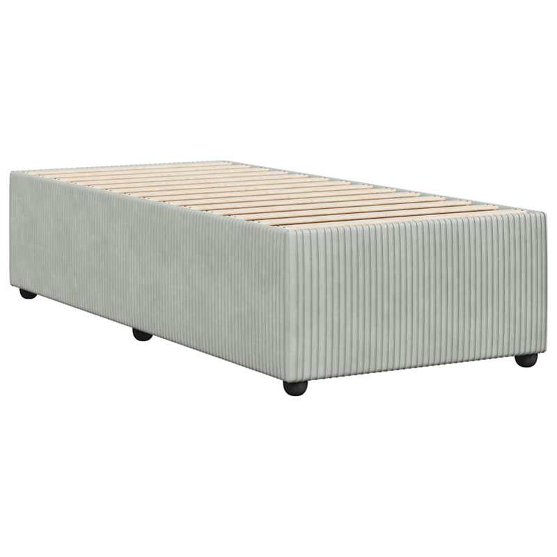 Latitude Run® Bed Frame Without Mattress  Velvet, Twin XL, Light Gray