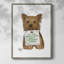 «Love and Yorkshire Terrier», reproduction encadrée - bois massif-109977312