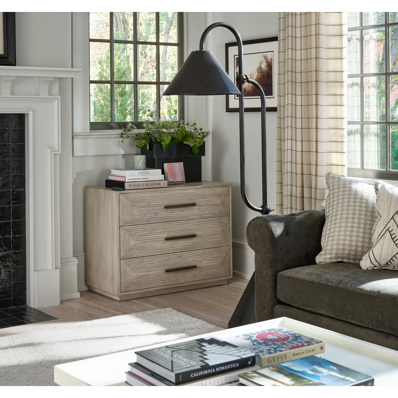 Commode 3 tiroirs Bilbrook, Gris patiné