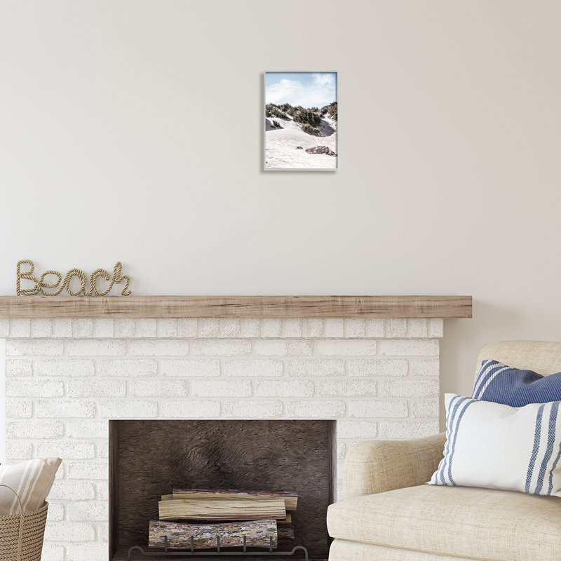 " Summer Sand Dunes " by Incado, 14" H x 11" W x 1.5" D, Farmhouse Grey Framed Giclee