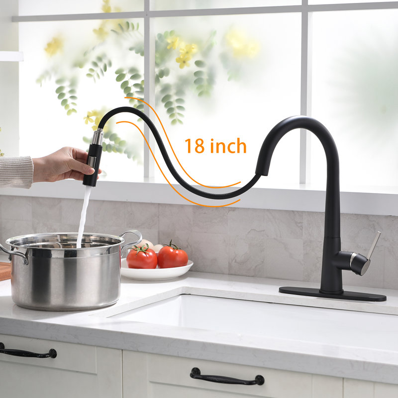Robinet de cuisine rétractable à poignée simple