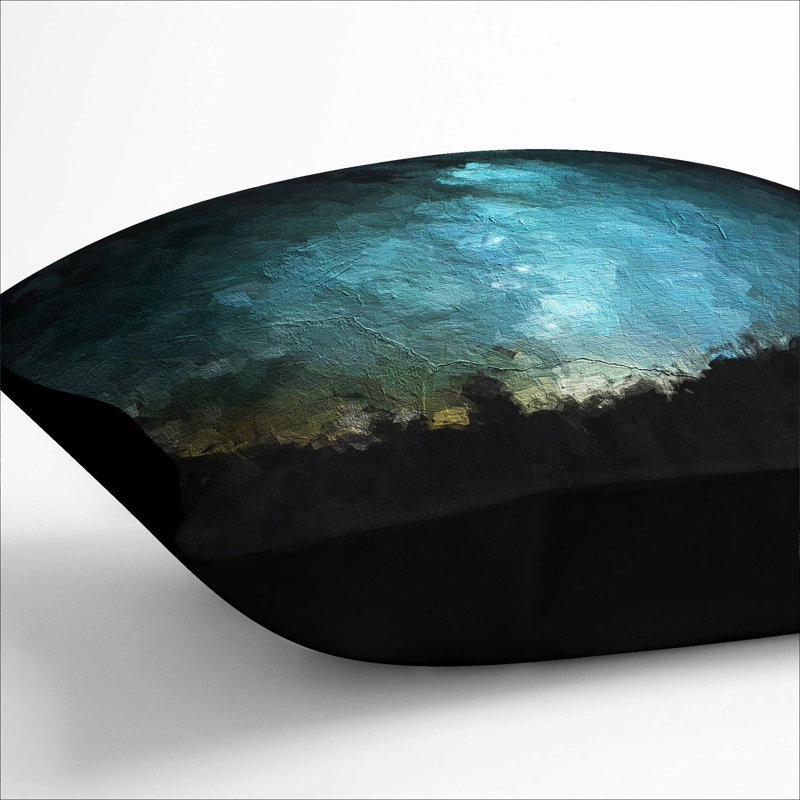 Square Throw Cushion, Black, 40cm H x 40cm W x 15cm D