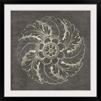 'Rosette IV Graphic Art Print in Gray
