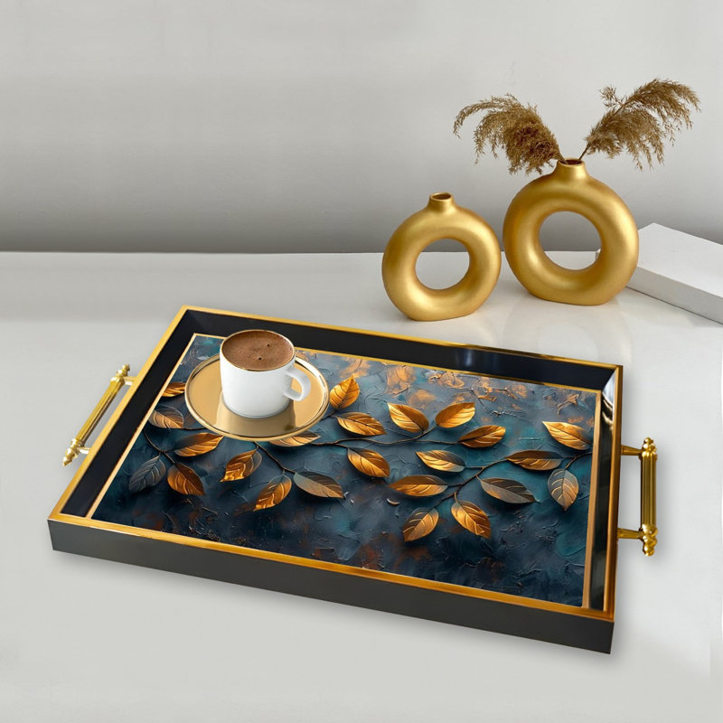 Elegant Glass Tray, 19.7 x 11.4 x 1.4 inches | 100% Durable Glass Construction | Easy to Clean with Damp Cloth | Ideal for Serving, Decorative Display, and Organizing | Stylish Addition to Home Décor