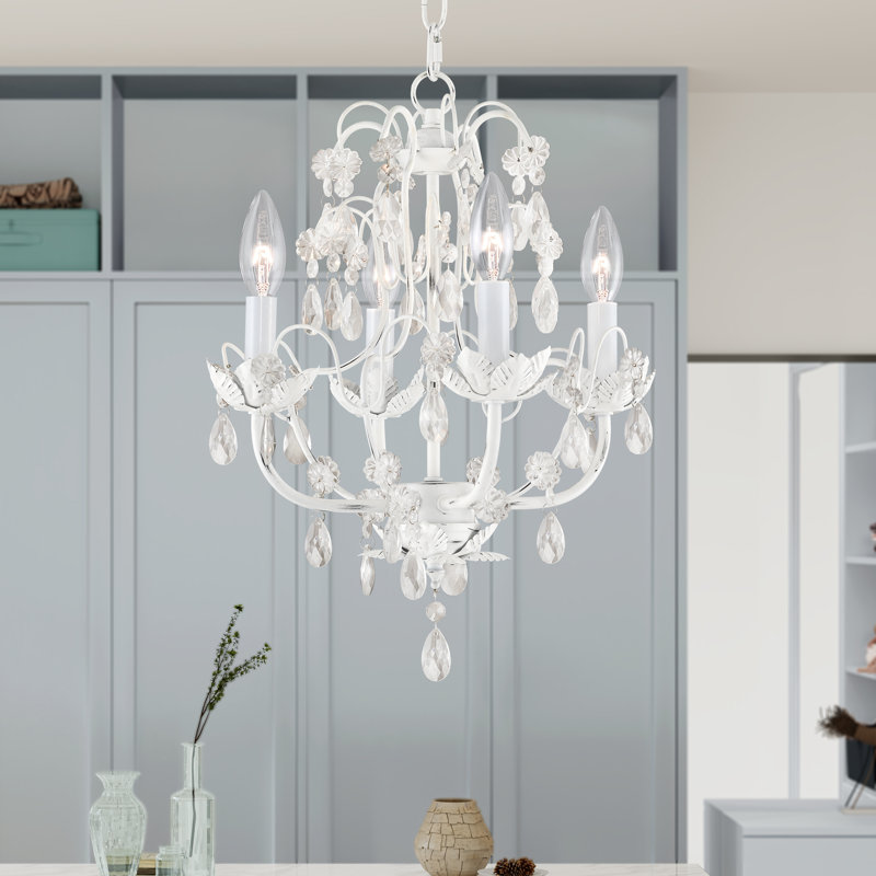 Roush 4 - Light Dimmable Chandelier, Antique White