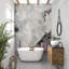 Murale abstraite monochrome texturée-311177772
