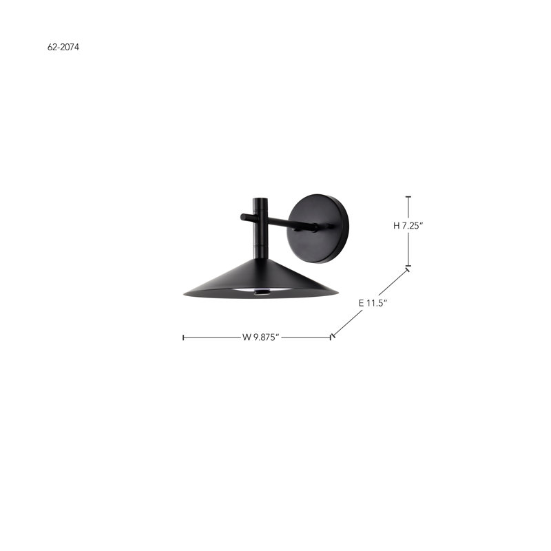 Watson - 10 Inch LED Wall Sconce - 3K/4K/5K CCT Selectable, Matte Black, Matte Black