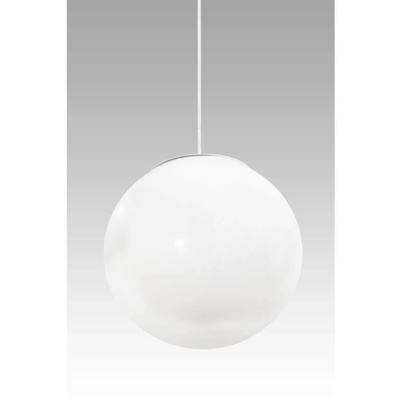 Bola 1 - Light Pendant, White, 12" H x 5" W x 5" D