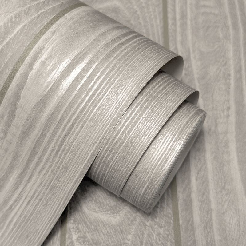 Metallic Wood  Luxury Wallpaper, Beige