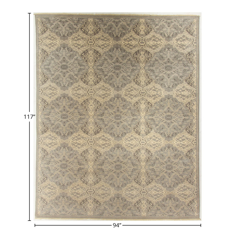 Hand Knotted Geometric Indoor Rug