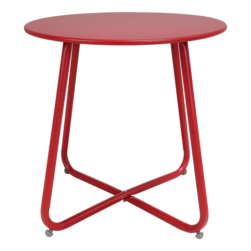 Table d'appoint en métal Naropa, Rouge