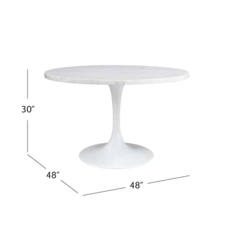 Table de salle à manger Dunham, Blanc