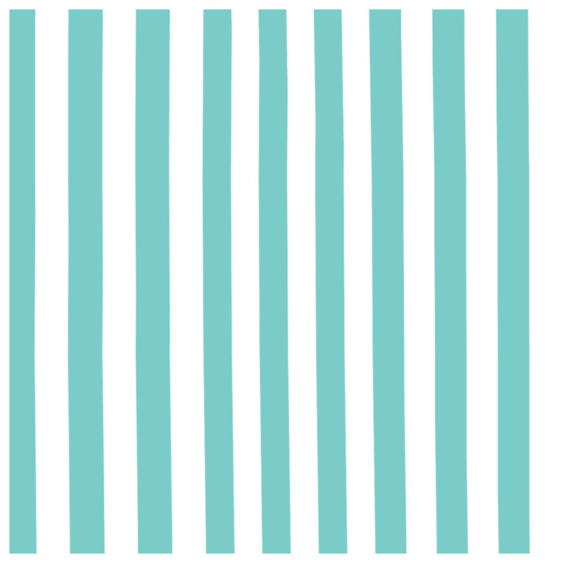 Turquoise Vertical Stripes Duvet Covers, Très grand lit