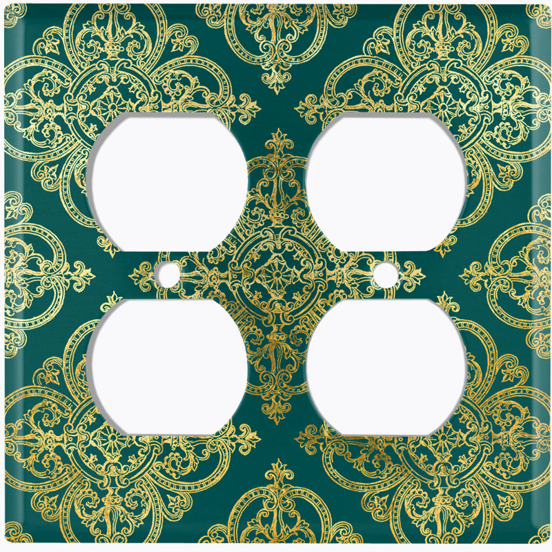 Patterned 2 - Gang Toggle Light Switch Standard Wall Plate