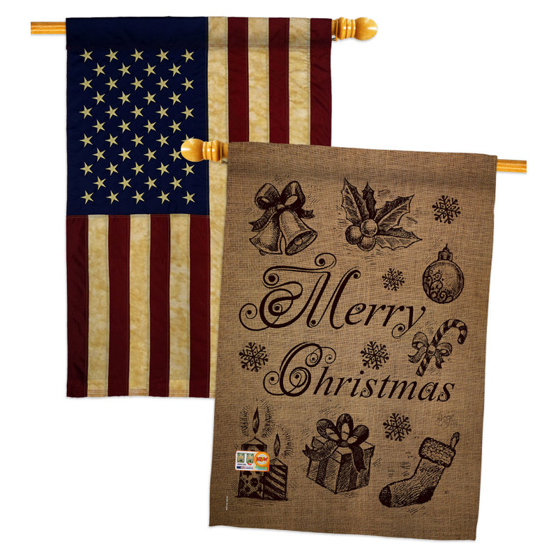 Drapeau de maison à 2 côtés en polyester / mélange de polyester 40 x 28 po