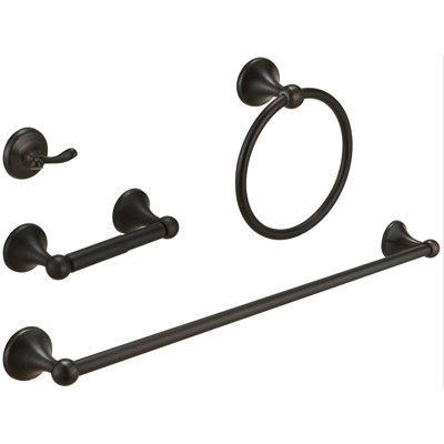 Livo Oil Rubbed Bronze 4 pieces Decorative Bathroom Hardware sets