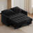 49" Modern Convertible Sleeper Loveseat with Pull-Out Bed, Adjustable Backrest & Side Storage Pockets-131377371
