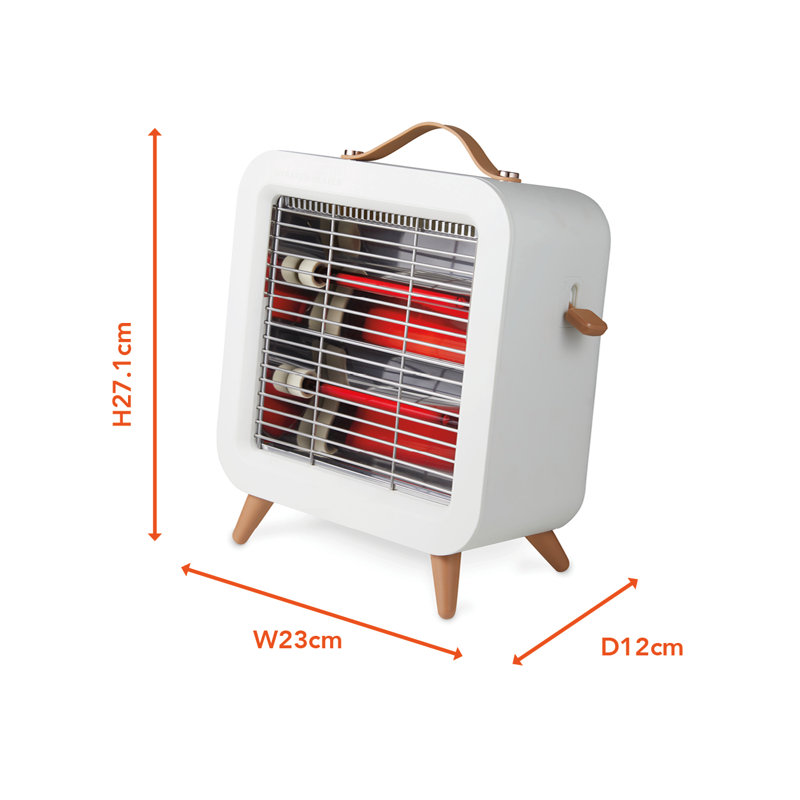 Warmlite, WL42016, Infrared Desk Heater, Ultra-Quiet, Energy Efficient, Overheat Protection, 550W, Cream