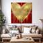 Hardie Big Hearted Gold sur fond rouge-109094987